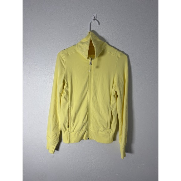 lululemon athletica Jackets & Blazers - Lululemon Athletica Raja Jacket Womens 6 Reversible Yellow Mesh/Solid Zip Up